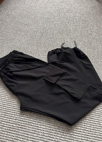 s Beden Siyah Bol Kesim Outdoor Erkek Eşofman pantolon