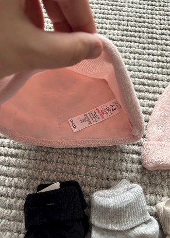Pembe Bebek Şapkası ve Çorap Seti - Görsel 3