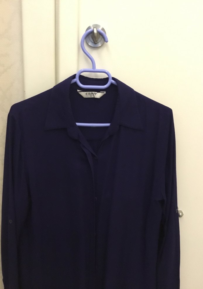 Lacivert Uzun Kollu  Tunik - Görsel 2