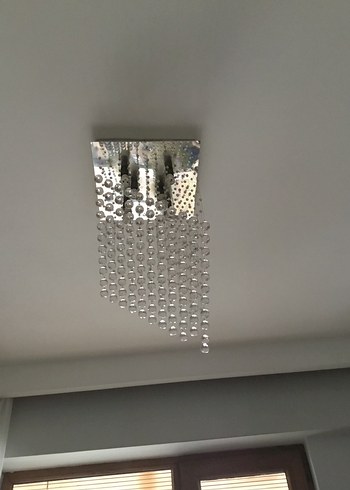 Gri Kristal Sarkıt Tavan Lambası - Görsel 3