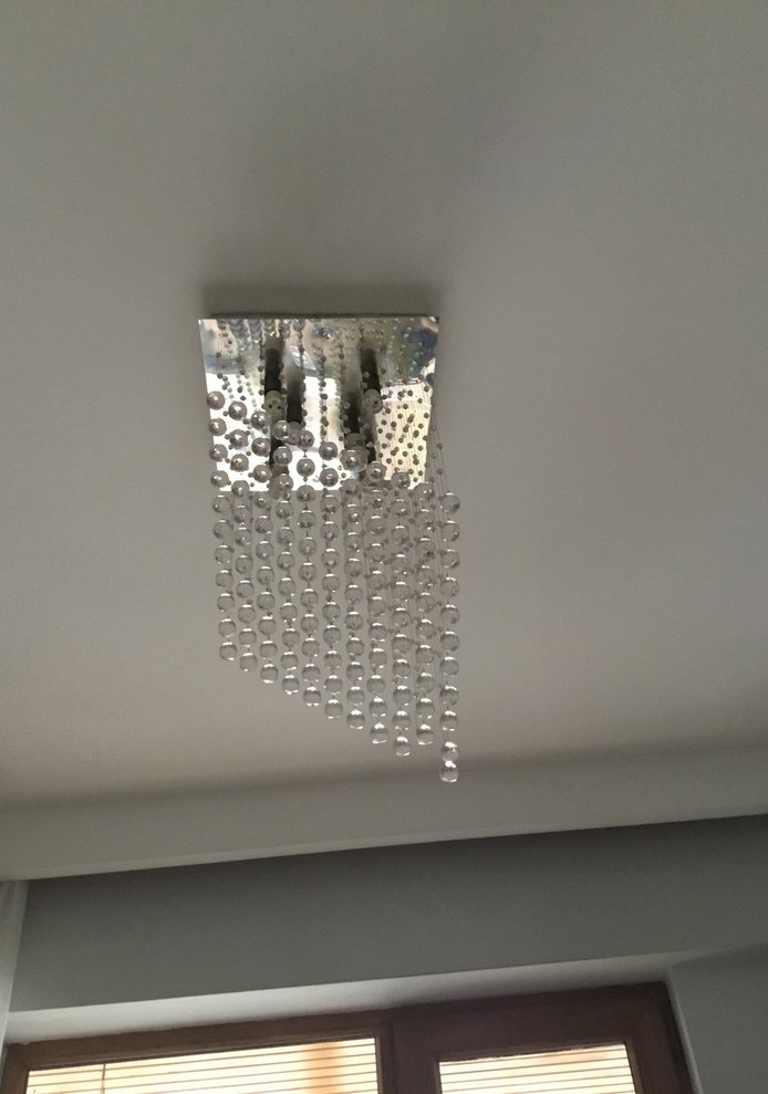 Gri Kristal Sarkıt Tavan Lambası - Görsel 3