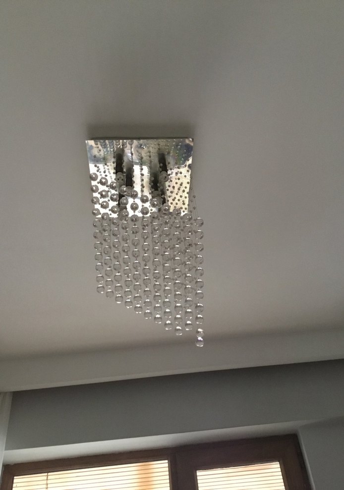 Gri Kristal Sarkıt Tavan Lambası - Görsel 2