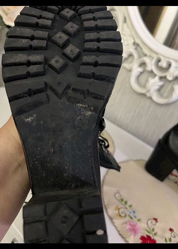 Kadın Siyah Deri Yüksek Topuklu Goth Botlar - Görsel 5