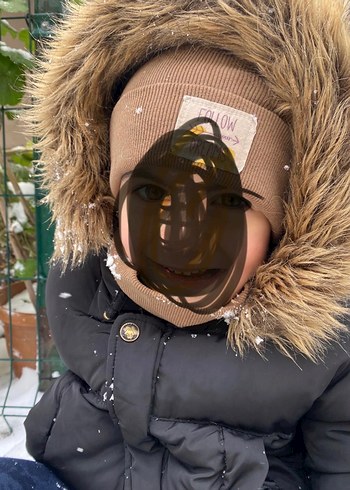 Kürklü Kapüşonlu Erkek Çocuk Puff Mont - Görsel 2