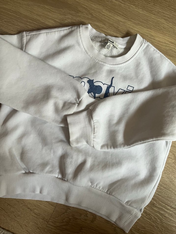 Çocuk Beyaz Baskılı Uzun Kollu Sweatshirt - Görsel 4