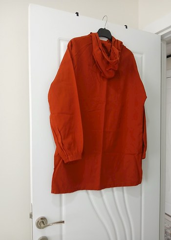 Kırmızı Kapüşonlu Kadın sweatshirt - Görsel 2