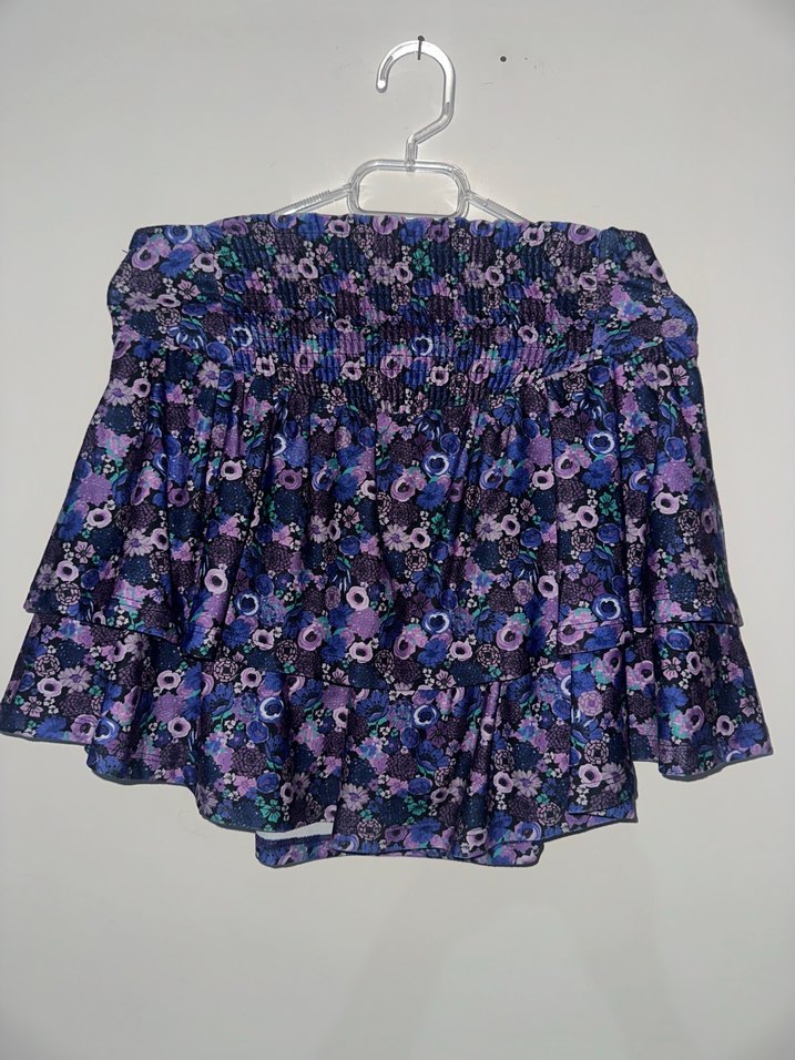 Koton Çiçekli Mini Etek Yüksek Bel Volanlı - Görsel 4