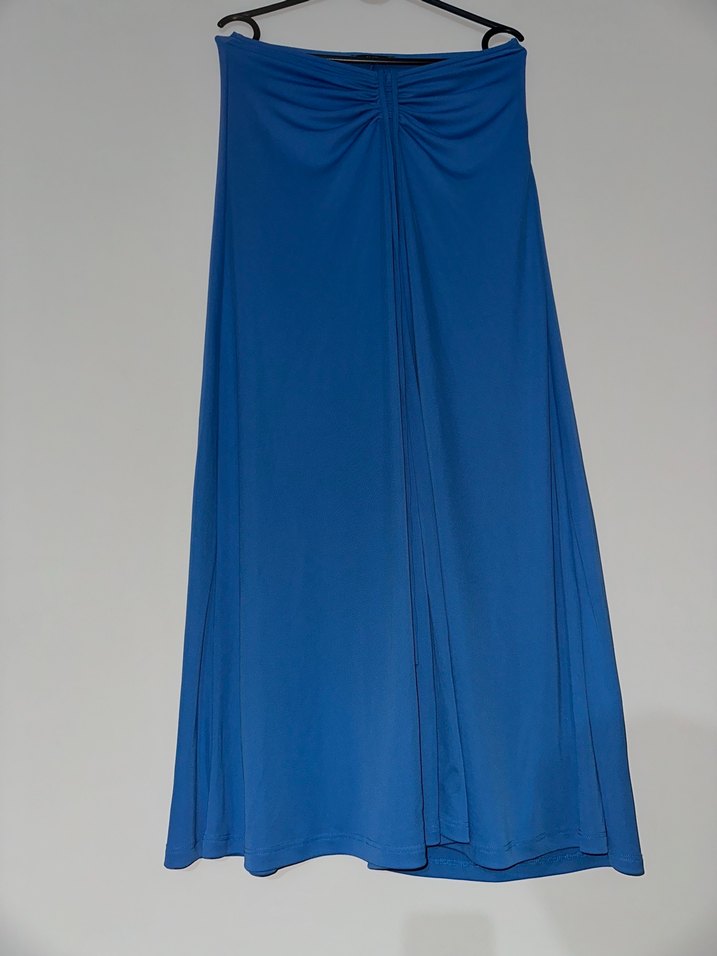 Dilvin Drapeli Mavi Uzun Etek - Görsel 2