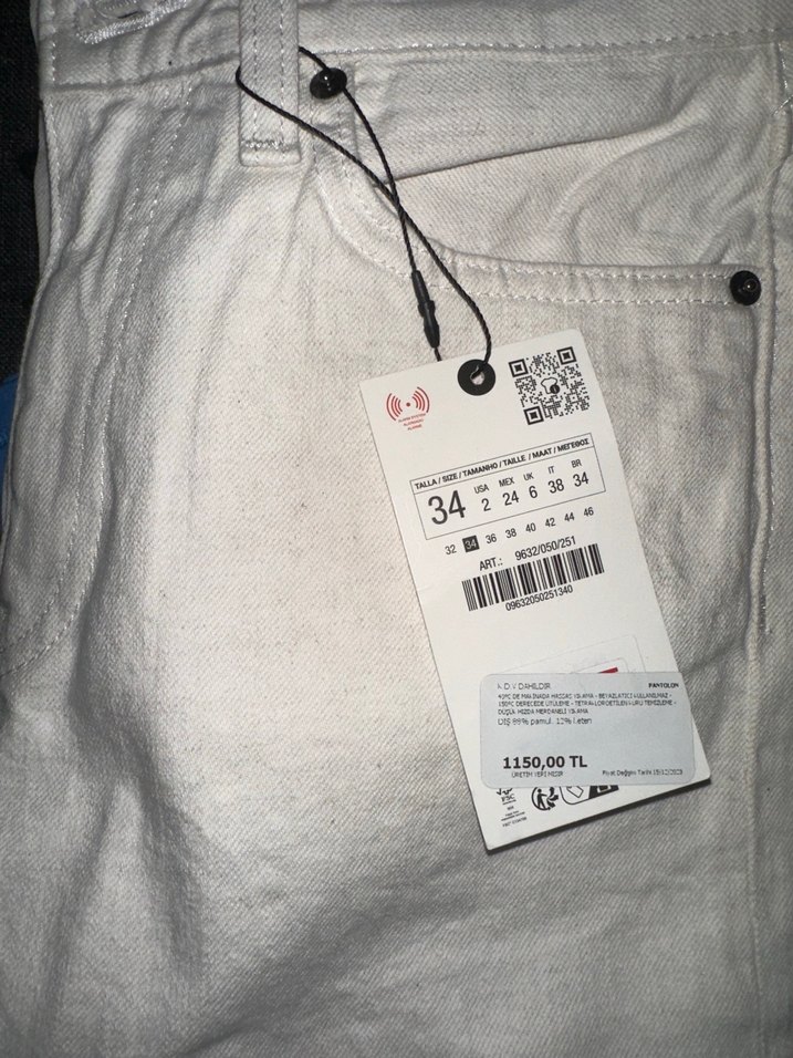 Zara Orta Bel Straight Fit Jean - Görsel 4