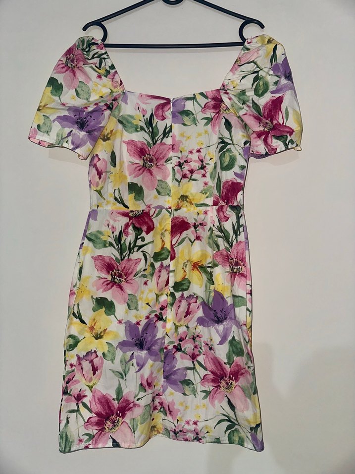 Çiçek Desenli Mini Elbise - Görsel 4