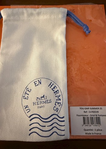 Hermes Erkek Beyaz Baskılı kese