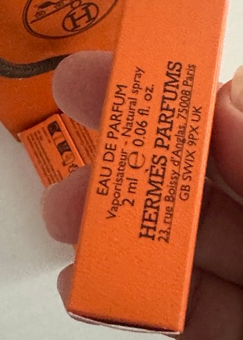  Beden Renk Hermès Parfums Erkek Parfümü 2 ml EDP