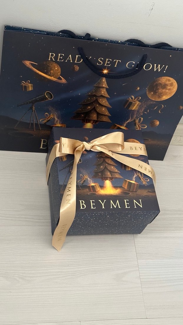 Beymen Altın Renkli Hediye Kutusu poşeti kurdele 12/12 cm - Görsel 4