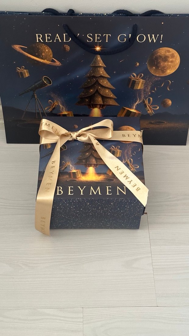 Beymen Altın Renkli Hediye Kutusu poşeti kurdele 12/12 cm - Görsel 5