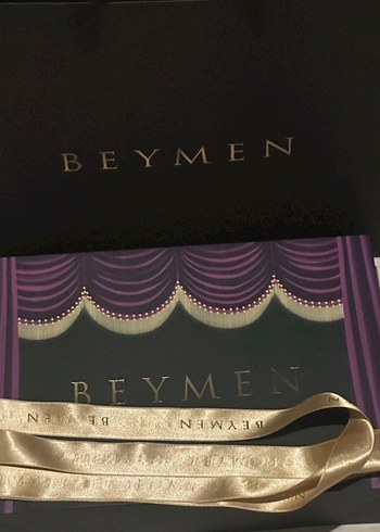 Beymen Parlak Altın renkli kurdele  hediye kutusu poşeti - Görsel 5