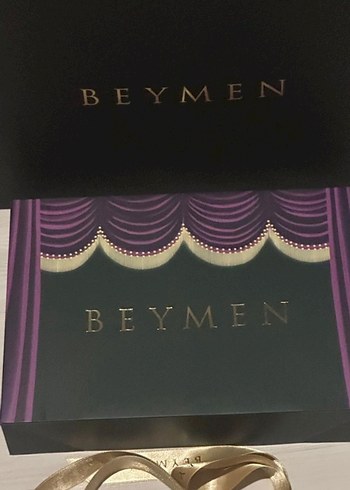 Beymen Parlak Altın renkli kurdele  hediye kutusu poşeti - Görsel 2