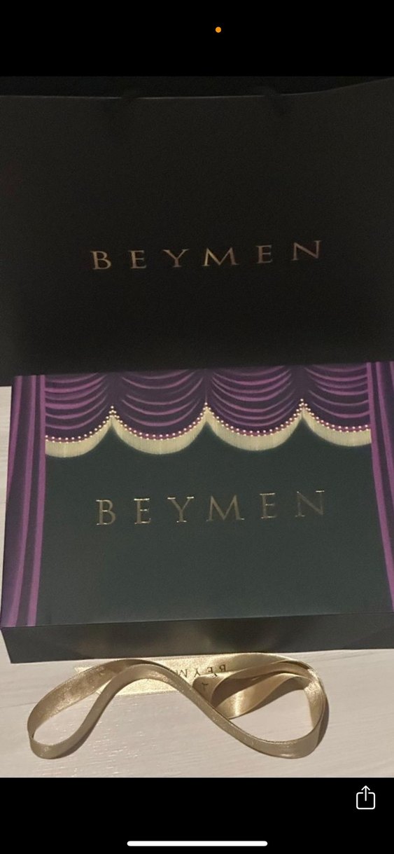 Beymen Parlak Altın renkli kurdele  hediye kutusu poşeti - Görsel 2