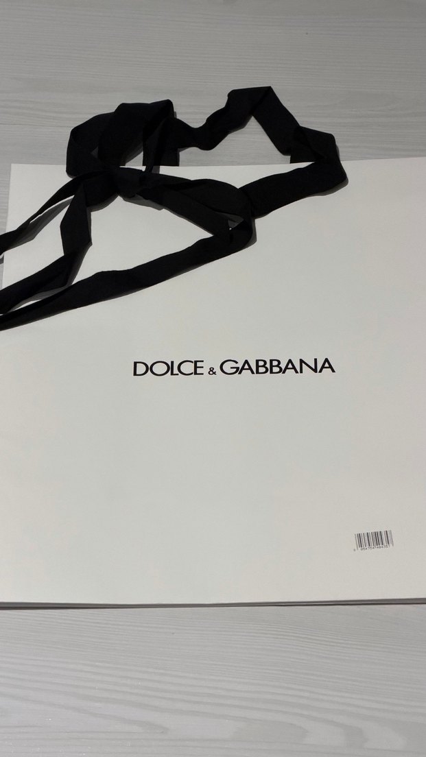 Dolce&Gabbana Beyaz kurdeleli poşet - Görsel 4