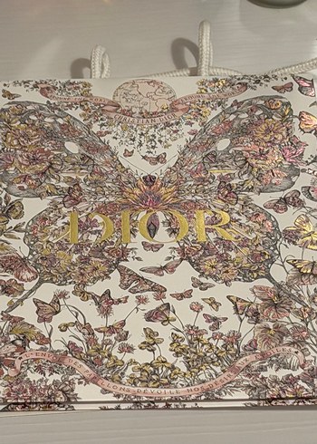 Dior Kelebek Tasarımlı parlak görünümlü poşet - Görsel 10