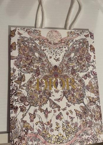 Dior Kelebek Tasarımlı parlak görünümlü poşet - Görsel 2