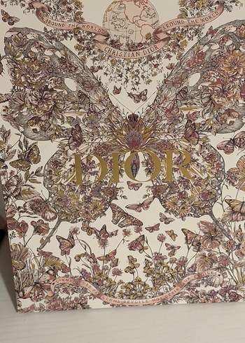 Dior Kelebek Tasarımlı parlak görünümlü poşet - Görsel 7