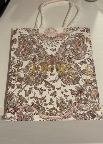 Dior Kelebek Tasarımlı parlak görünümlü poşet - Görsel 3