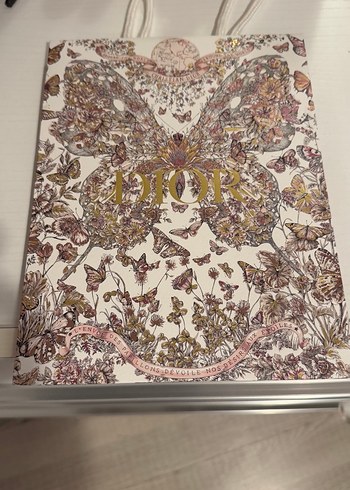 Dior Kelebek Tasarımlı parlak görünümlü poşet - Görsel 6