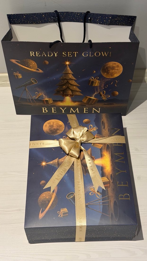 Beymen Altın Renkli Parlak Hediye Paketi 34/44 cm - Görsel 4