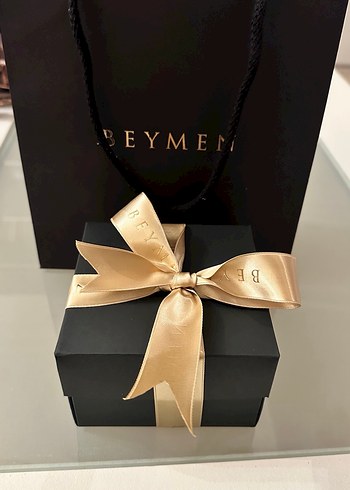 Beymen Altın Renkli Kurdeleli Hediye Kutusu poşeti - Görsel 2