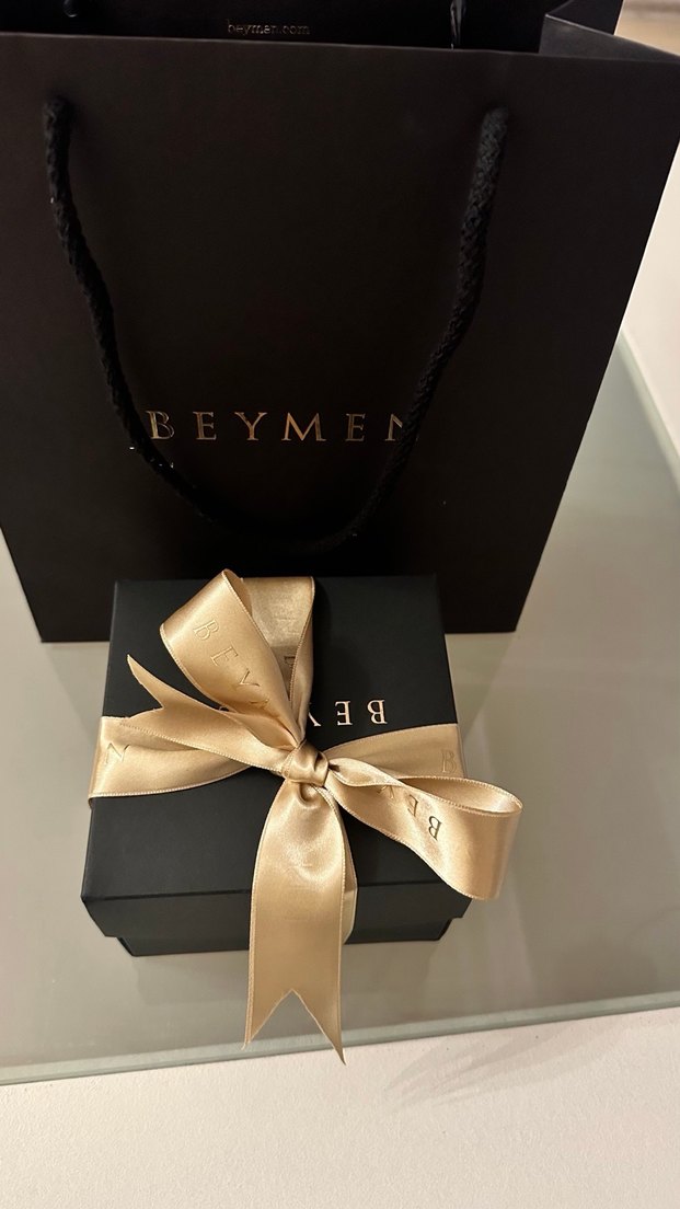 Beymen Altın Renkli Kurdeleli Hediye Kutusu poşeti - Görsel 3