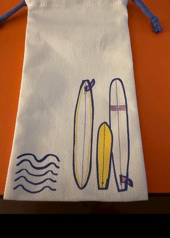 Hermes büzgülü makyaj çantası Bej - Görsel 3