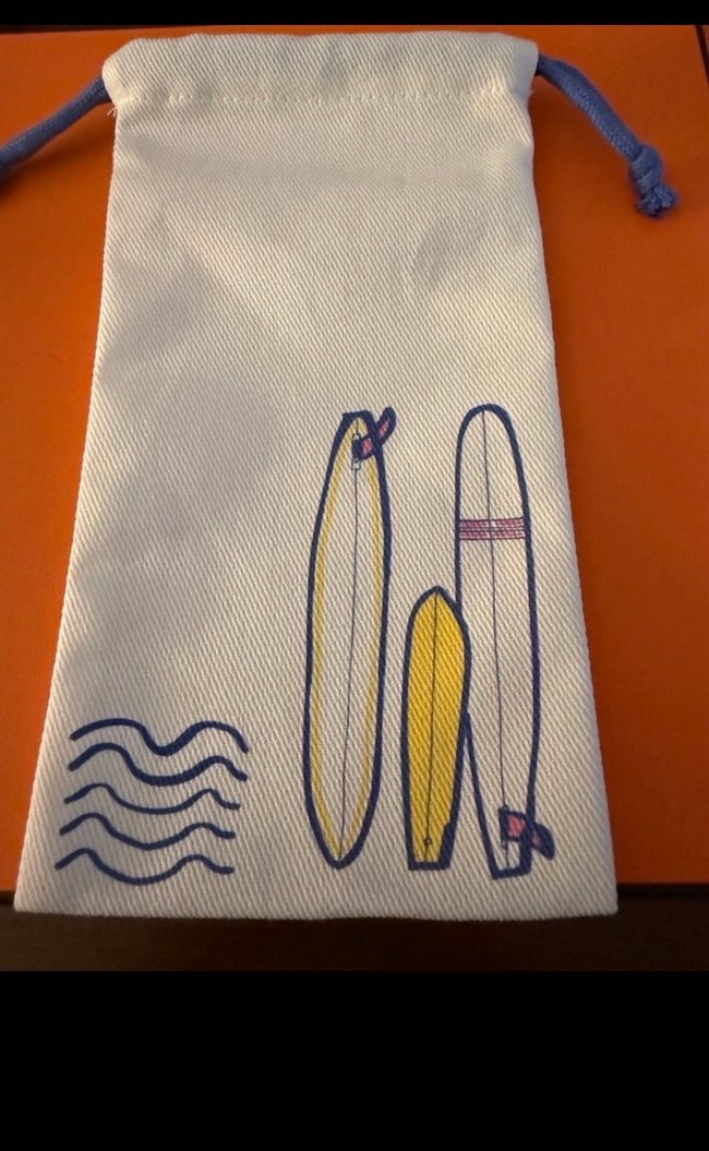 Hermes büzgülü makyaj çantası Bej - Görsel 3