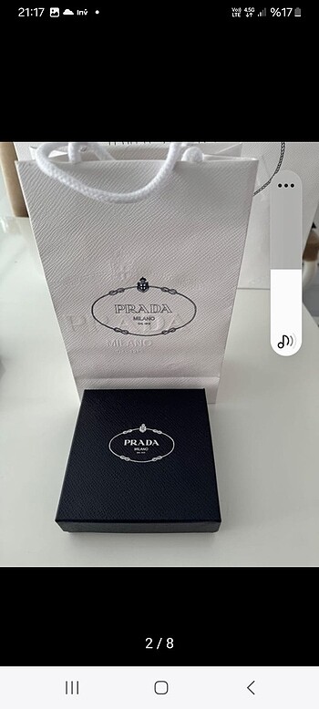 Prada Orijinal orta boy hediye kutusu poşeti