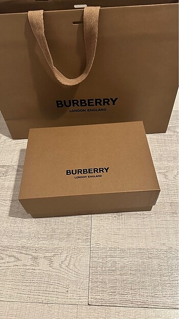 Burberry Hediye kutusu poşeti kurdele poşet için orijinal orta boy