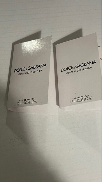  Beden Dolca Gabbana Velvet exotıc Leather ikili parfüm 1,5ml bir tanes