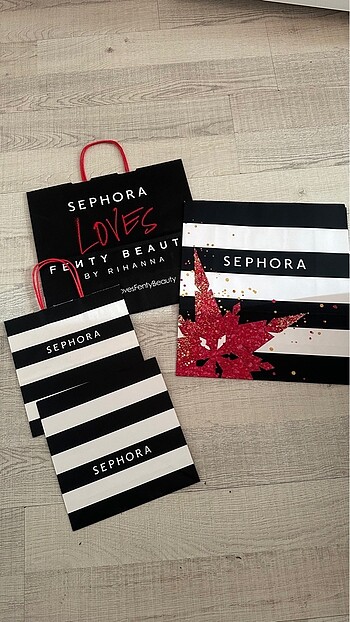 Sephora orta küçük hediye paketi poşeti