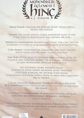  Beden Renk Hınç / Mühendislik Üçlemesi -1 K. J. Parker | APRIL YAYINCILIK