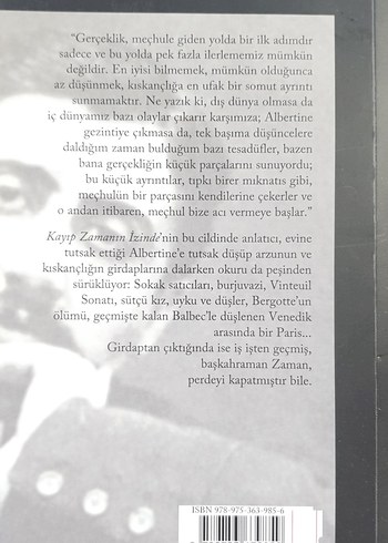 Beden Mahpus - Kayıp Zamanın İzinde 5. kitap l Yapı Kredi Yayınları