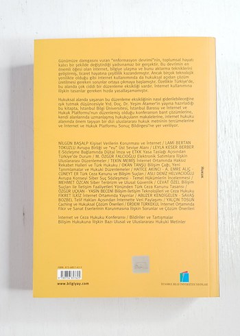 İNTERNET VE HUKUK l  İSTANBUL BİLGİ ÜNİVERSİTESİ YAYINLARI - Görsel 2