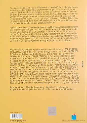 İNTERNET VE HUKUK l  İSTANBUL BİLGİ ÜNİVERSİTESİ YAYINLARI - Görsel 3