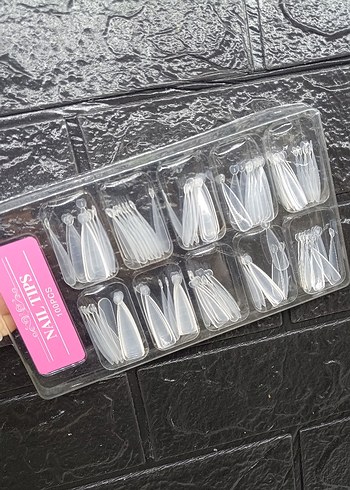 100 Parça Beyaz Tırnak Ucu Seti - Görsel 2