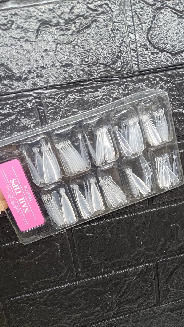 100 Parça Beyaz Tırnak Ucu Seti - Görsel 2