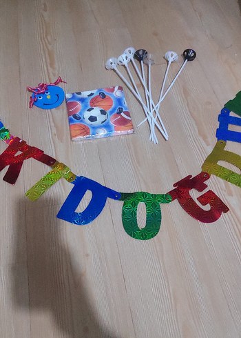  Renkli Doğum Günü Parti Seti