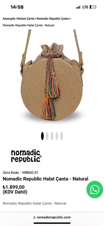 Nomadic republic çanta