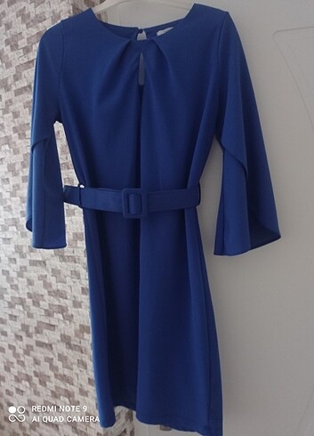 Kısa abiye mavi  - Görsel 4