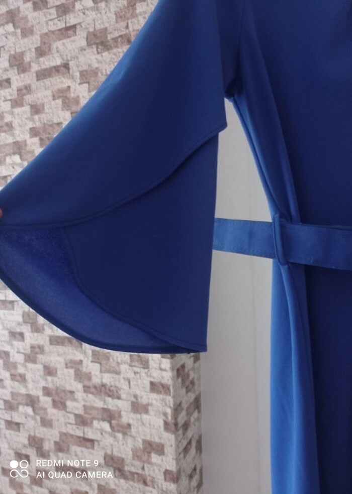 Kısa abiye mavi  - Görsel 2