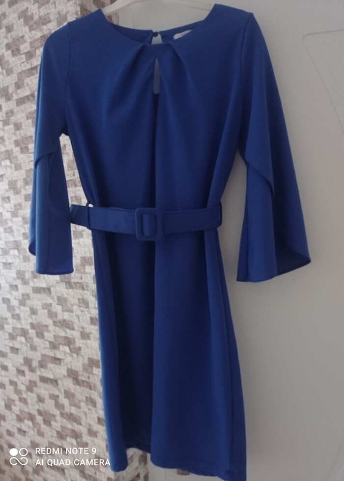 Kısa abiye mavi  - Görsel 4