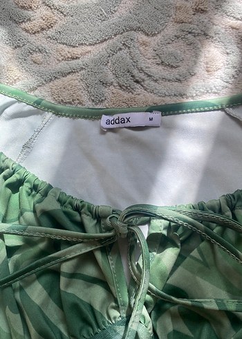 Addax Uzun Kollu Yeşil Bağcıklı Bohem Bluz