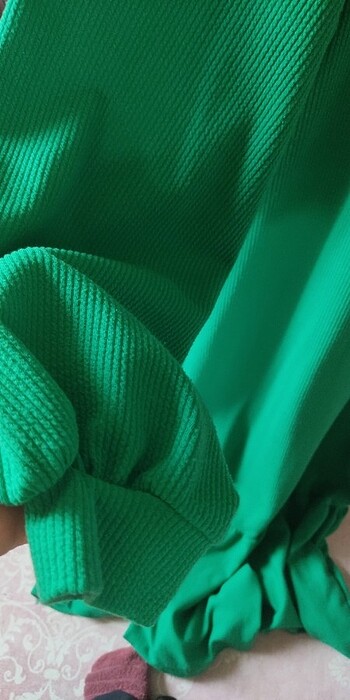 40 Beden yeşil Renk Tesettür elbise 