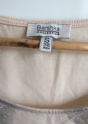 Bershka Bej Baskılı Bohem Crop Top